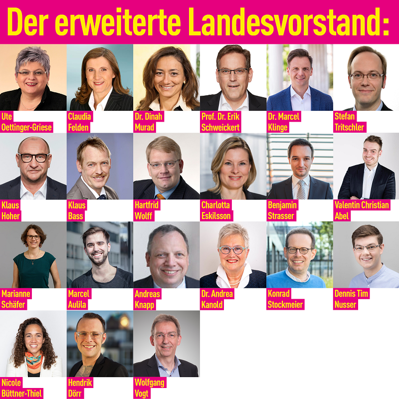 FDP Baden-Württemberg: Der erweiterte Landesvorstand